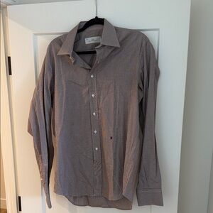 Carolina Herrera Men's Casual Button-Down Shirt - Subtle Brown